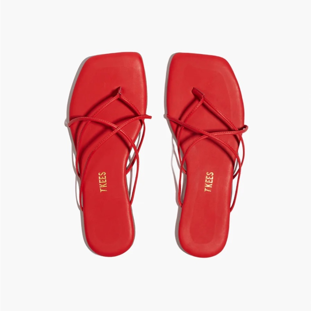 TKEES SQUARE TOE ELLE Red  Sandals